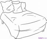 Bed Drawing Mattress Draw Paintingvalley Drawings Illustration Cartoon sketch template
