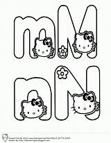 Kitty Hello Learning Abc Coloring Pages Alphabet Gif sketch template