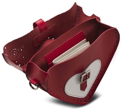 dr martens poppy red white heart shaped kiev smooth leather satchel ebay