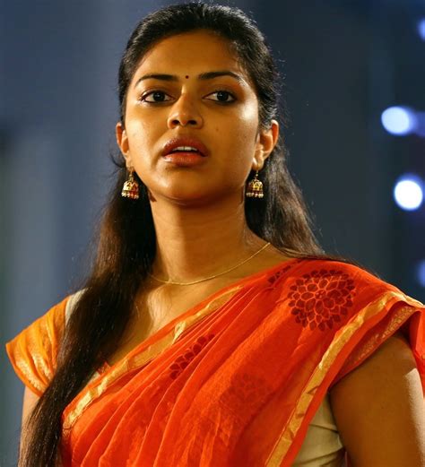 Actress Amala Paul Navel Hip Show Photos In Orange Saree Cinehub