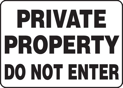 private property   enter safety sign matr