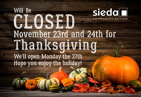 thanksgiving closed sign printable