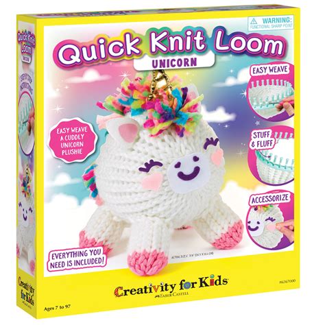 creativity  kids quick knit loom unicorn kit child beginner craft