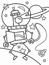 Robot October Coloring sketch template