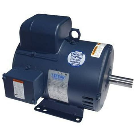 leeson reversible electric motor  hp  rpm  single phase model