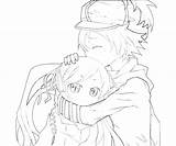 Hugging sketch template