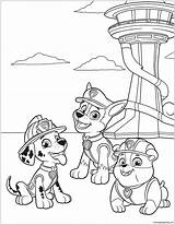 Paw Patrol Pages Coloring Color Print sketch template