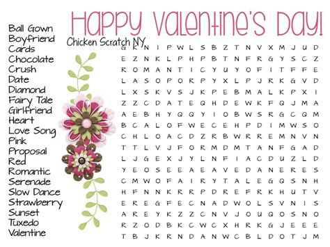 valentine word searches printable