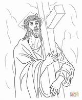 Jesus Coloring Cross Pages Station His Carries Second Christ El Greco Number Color Christian Children Da Colorare Getcolorings Kids Gesu sketch template