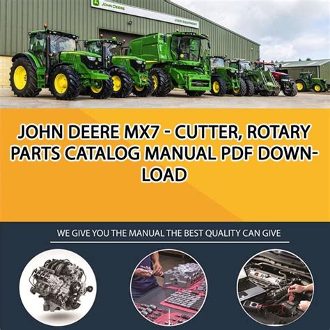john deere mx cutter rotary parts catalog manual   service manual repair manual