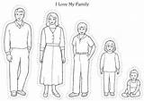 Family Coloring Members Pages Cut Preschool Kids Colour Drawing Theme Colouring Crafts Kindergarten Father Tree Printable Activities Clipart Worksheets Families sketch template