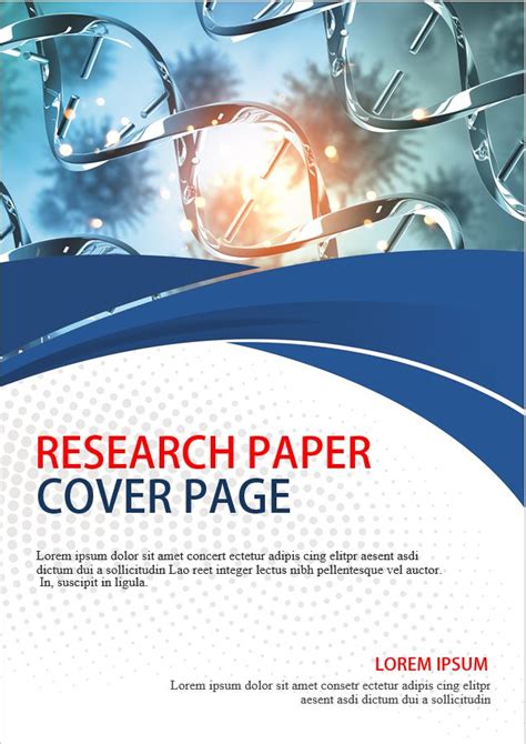 printable research paper cover page sample  ms word