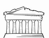 Coloring Parthenon Coloringcrew sketch template