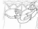 Showman Greatest Coloring Pages Trapeze Robin Great Artist sketch template