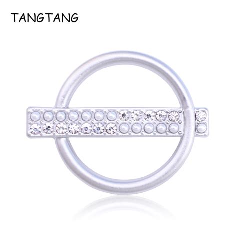 Tangtang Round Brooch Fashion Woman Jewelry Trendy Brooch Matte Silver