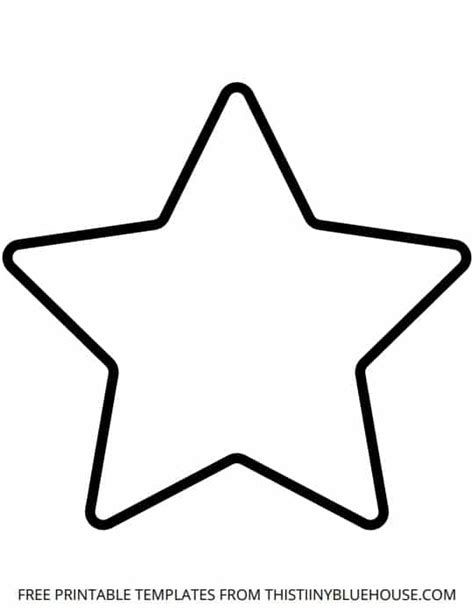 printable star template  small medium  large star outlines