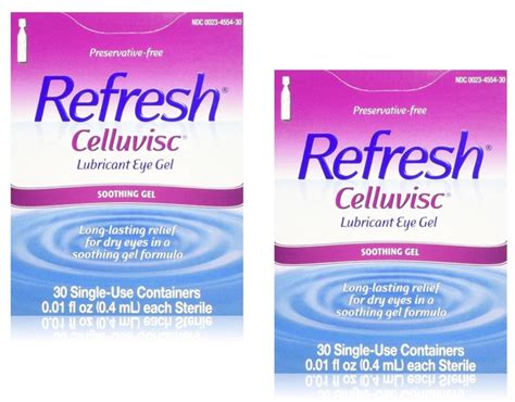 Refresh Celluvisc Lubricant Eye Gel 30 Single Use Sterile Containers