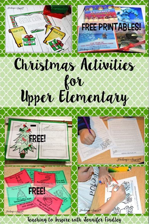 christmas activities  upper elementary teaching  jennifer