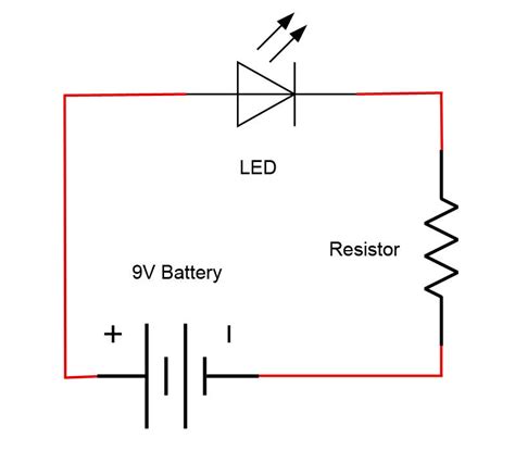 led simple series circuit depending   resistor    dee