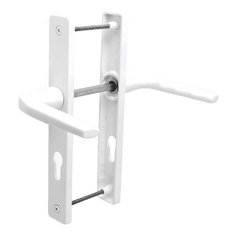 pvc door lock handles  hole white mm ray grahams diy store