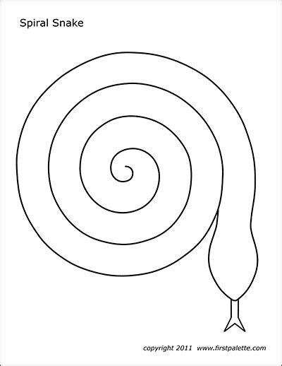 spiral  coiled snake template  printable templates coloring