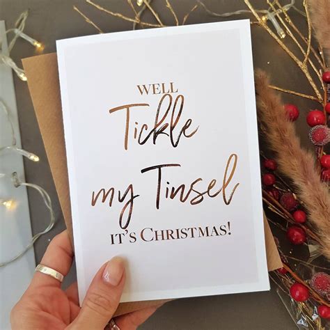 Tickle My Tinsel Funny Christmas Card For A Friend By Rich Little