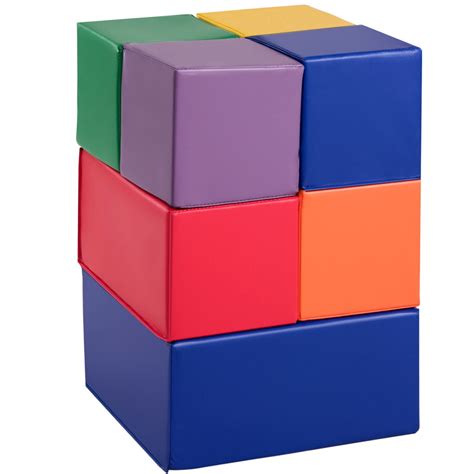 gymax  piece set pu foam big building blocks colorful soft blocks play set  kids walmartcom