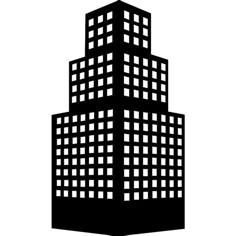 stepped building tower vector svg icon svg repo