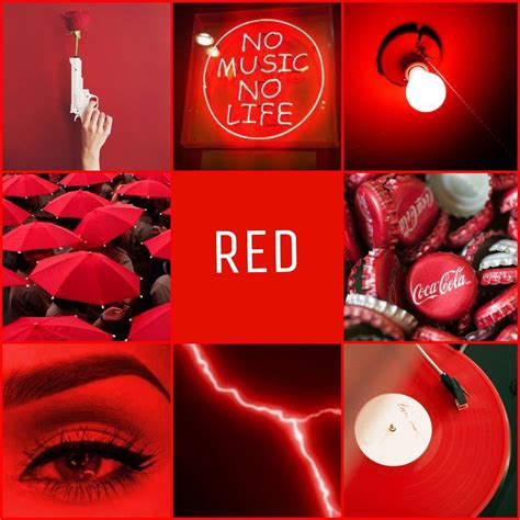Red Aesthetic Mood Colors Mood Board Inspiration