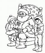 Christmas Coloring Pages Kids Santa Printable Father Colour Clipart Color Clip Tweens Print Cliparts Library Popular Kid Prints Coloringhome sketch template