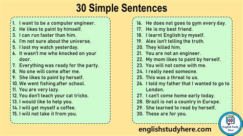 sentences archives page    english study