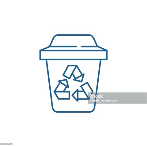 garbage sorteerlijn icoon concept garbage sorteren platte vector symbool teken outline