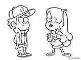 Dipper Sheets Mabel Pines Pintar Misterio Blanco Wendy Waddles sketch template