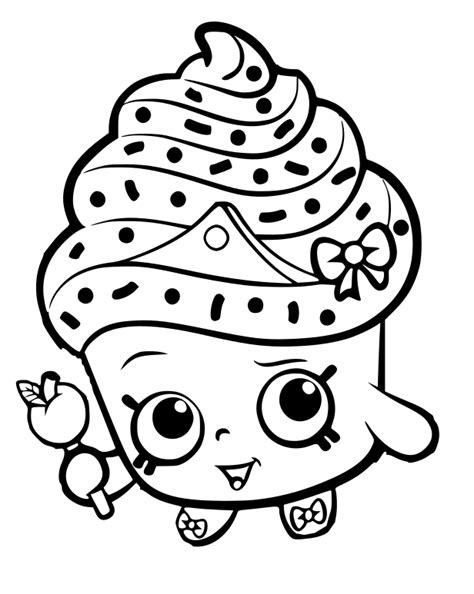 cupcake queen printable shopkins coloring pages pictures  shopkins