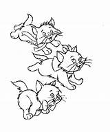 Aristocats Coloring Kids Pages Color Cute Disney sketch template
