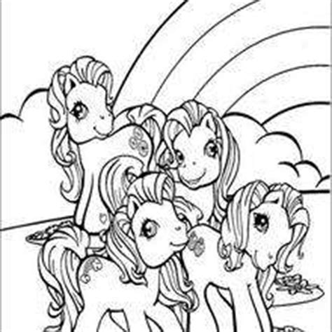 ponies  rainbow coloring pages hellokidscom