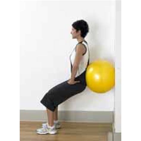 Wall Squat With Medicine Ball Between Knees