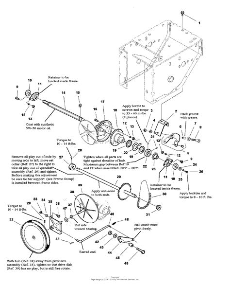 snapper     hp  stage intermediate snow thrower series  parts diagram
