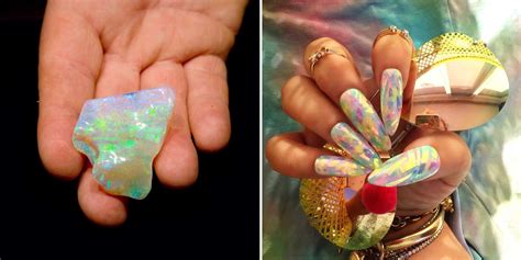 Opal Nail Art Trend Iridescent Nail Art