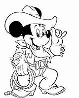 Coloring Pages Western Cowboys Mickey Mouse Cowboy Dallas Print Disney Adults Kids Printable Logo Sheets Book Drawing Farm Color Wear sketch template