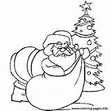 Christmas Tree Coloring Santa Pages Printable Father Para Colorear Drawing Colour Noel Navidad Dibujo Clipart Dibujos Papa Color La Book sketch template