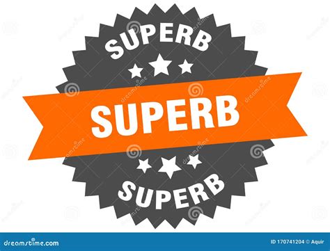 superb sign superb circular band label superb sticker stock vector illustration  emblem