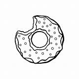 Donut Pulver Gekritzel Glasur Donas sketch template