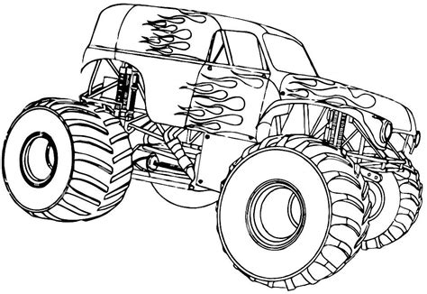 monster truck coloring pages    print