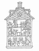 Dollhouse Coloring Pages Drawing Getdrawings sketch template
