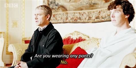 sherlock holmes no pants by bbc find and share on giphy