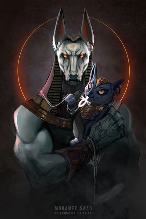 anubis and bastet 3 by thefearmaster on deviantart
