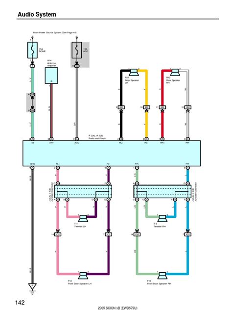 scion xb  audio system wiring diagram audio engineering vehicles