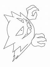 Pokemon Haunter Coloring Pages Sketch Roblox Logo Drawings Printable Getcolorings Template sketch template