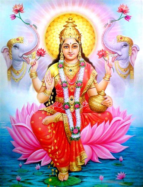 lakshmi is the hindu goddess of wealth prosperity both material and spiritual fortune and